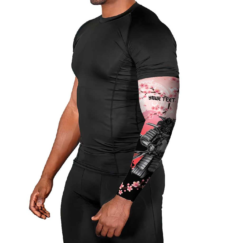 Personalised Japan Samurai Warrior Arm Sleeves Japanese Cherry Blossom Polynesian Pattern LT14 - Polynesian Pride