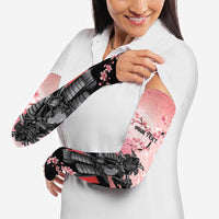 Personalised Japan Samurai Warrior Arm Sleeves Japanese Cherry Blossom Polynesian Pattern LT14 - Polynesian Pride