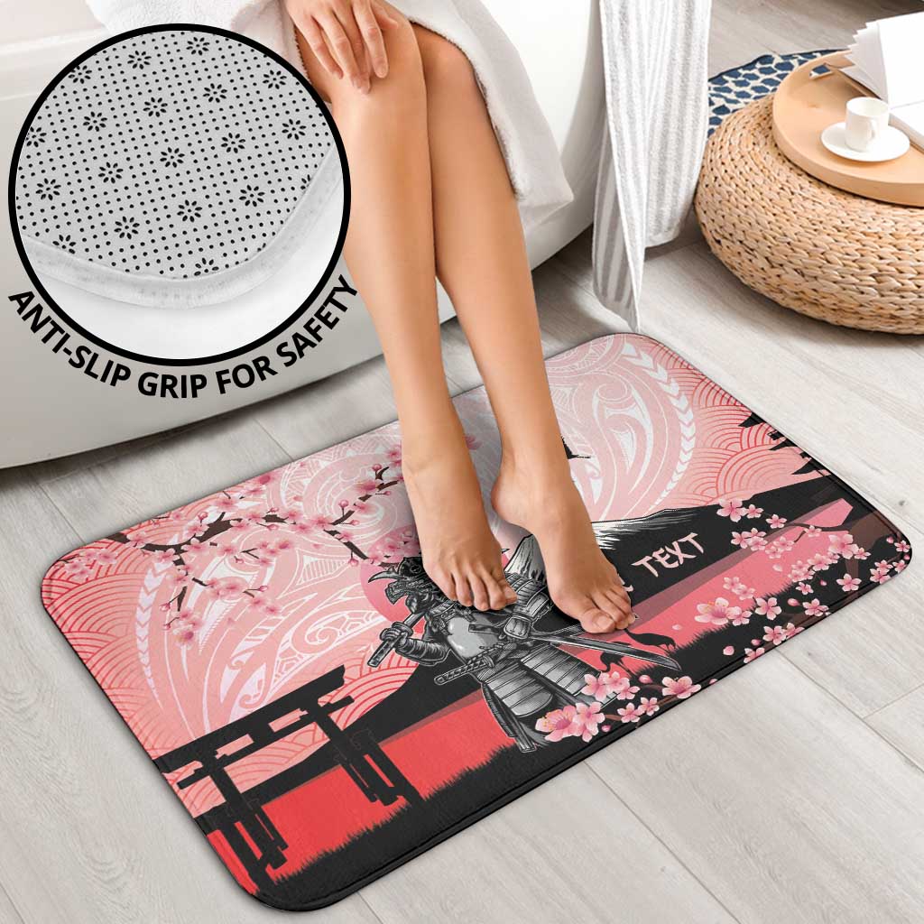 Personalised Japan Samurai Warrior Bathroom Set Japanese Cherry Blossom Polynesian Pattern LT14 - Polynesian Pride