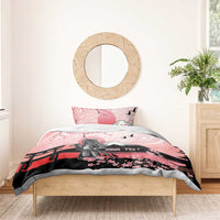 Personalised Japan Samurai Warrior Bedding Set Japanese Cherry Blossom Polynesian Pattern LT14 - Polynesian Pride