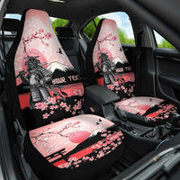 Personalised Japan Samurai Warrior Car Seat Cover Japanese Cherry Blossom Polynesian Pattern LT14 One Size Pink - Polynesian Pride