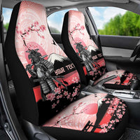 Personalised Japan Samurai Warrior Car Seat Cover Japanese Cherry Blossom Polynesian Pattern LT14 - Polynesian Pride