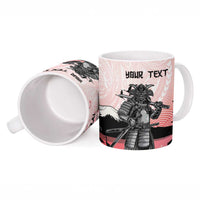 Personalised Japan Samurai Warrior Ceramic Mug Japanese Cherry Blossom Polynesian Pattern LT14 - Polynesian Pride