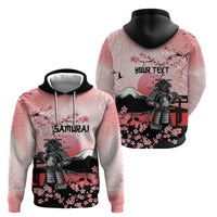 Personalised Japan Samurai Warrior Zip Hoodie Japanese Cherry Blossom Polynesian Pattern LT14 - Polynesian Pride