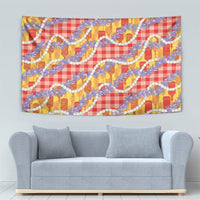Hawaii Kahili Palaka Motifs Tapestry Hawaiian Honohono Pikake Lei LT14 - Polynesian Pride