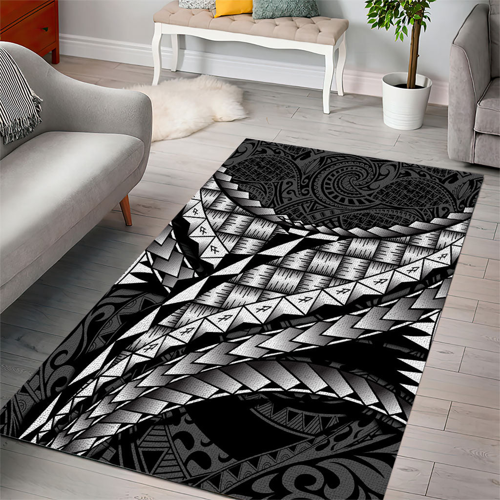 Hawaii Lauhala Tattoo Area Rug Hawaiian Hala Leaf Weaving LT14 - Polynesian Pride