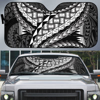 Hawaii Lauhala Tattoo Auto Sun Shade Hawaiian Hala Leaf Weaving LT14 Black - Polynesian Pride