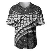 Hawaii Lauhala Tattoo Baseball Jersey Hawaiian Hala Leaf Weaving LT14 Black - Polynesian Pride