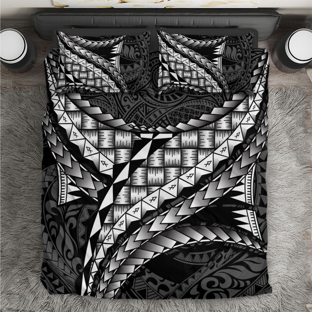 Hawaii Lauhala Tattoo Bedding Set Hawaiian Hala Leaf Weaving LT14 Black - Polynesian Pride
