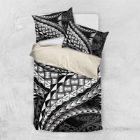 Hawaii Lauhala Tattoo Bedding Set Hawaiian Hala Leaf Weaving LT14 US Twin 172cm x 218cm Black - Polynesian Pride