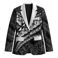 Hawaii Lauhala Tattoo Blazer Hawaiian Hala Leaf Weaving LT14 Unisex Black - Polynesian Pride