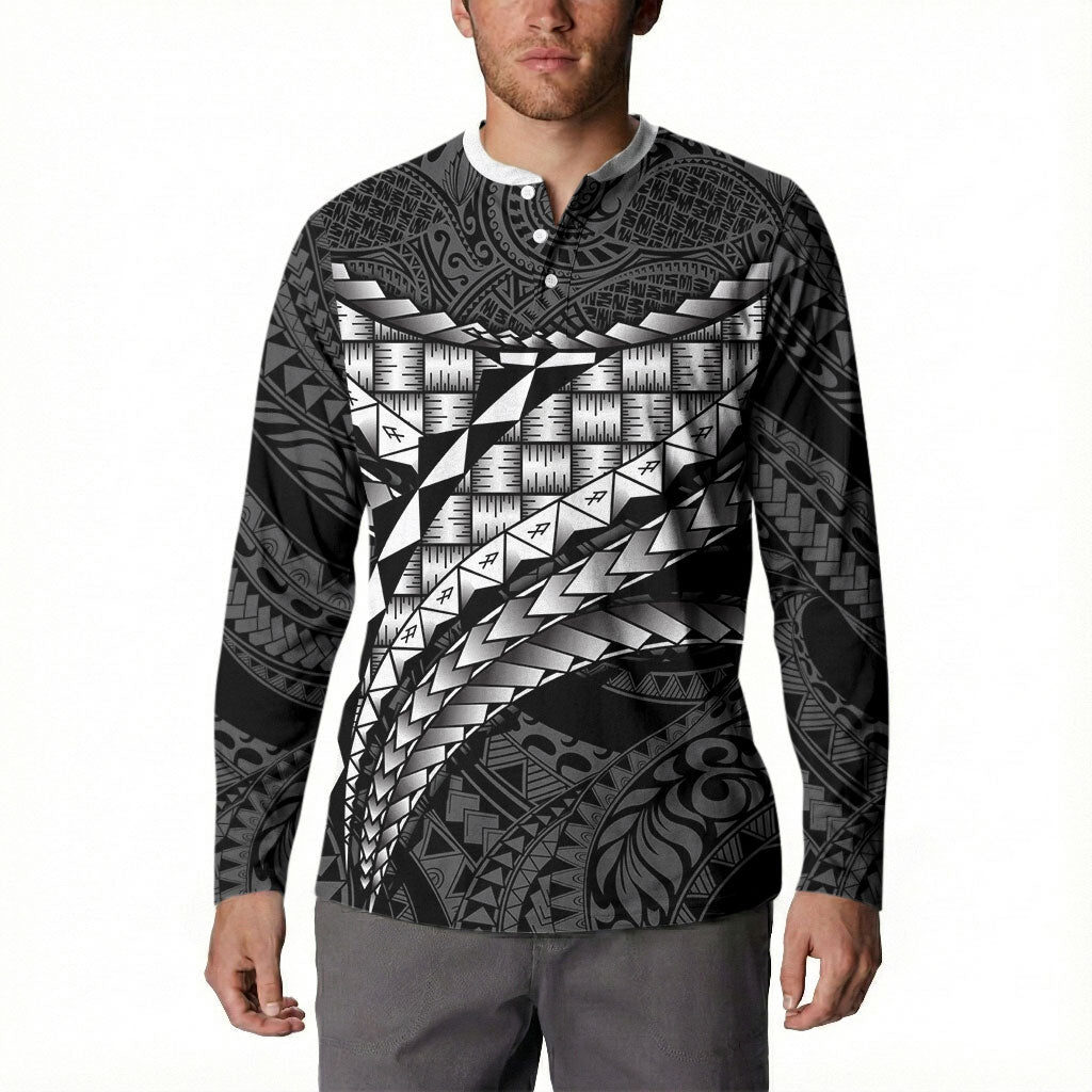 Hawaii Lauhala Tattoo Button Sweatshirt Hawaiian Hala Leaf Weaving LT14 - Polynesian Pride