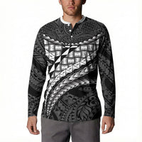 Hawaii Lauhala Tattoo Button Sweatshirt Hawaiian Hala Leaf Weaving LT14 - Polynesian Pride