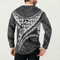Hawaii Lauhala Tattoo Button Sweatshirt Hawaiian Hala Leaf Weaving LT14 - Polynesian Pride