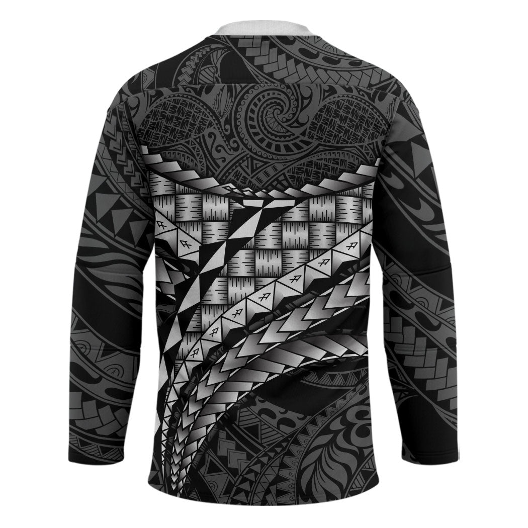 Hawaii Lauhala Tattoo Hockey Jersey Hawaiian Hala Leaf Weaving LT14 - Polynesian Pride