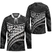 Hawaii Lauhala Tattoo Hockey Jersey Hawaiian Hala Leaf Weaving LT14 - Polynesian Pride