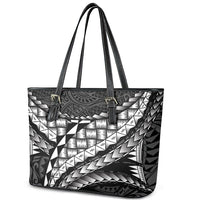 Hawaii Lauhala Tattoo Leather Tote Bag Hawaiian Hala Leaf Weaving LT14 - Polynesian Pride