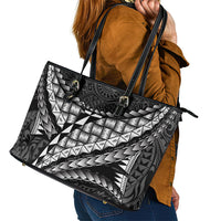 Hawaii Lauhala Tattoo Leather Tote Bag Hawaiian Hala Leaf Weaving LT14 - Polynesian Pride