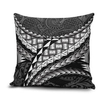 Hawaii Lauhala Tattoo Pillow Cover Hawaiian Hala Leaf Weaving LT14 Black - Polynesian Pride