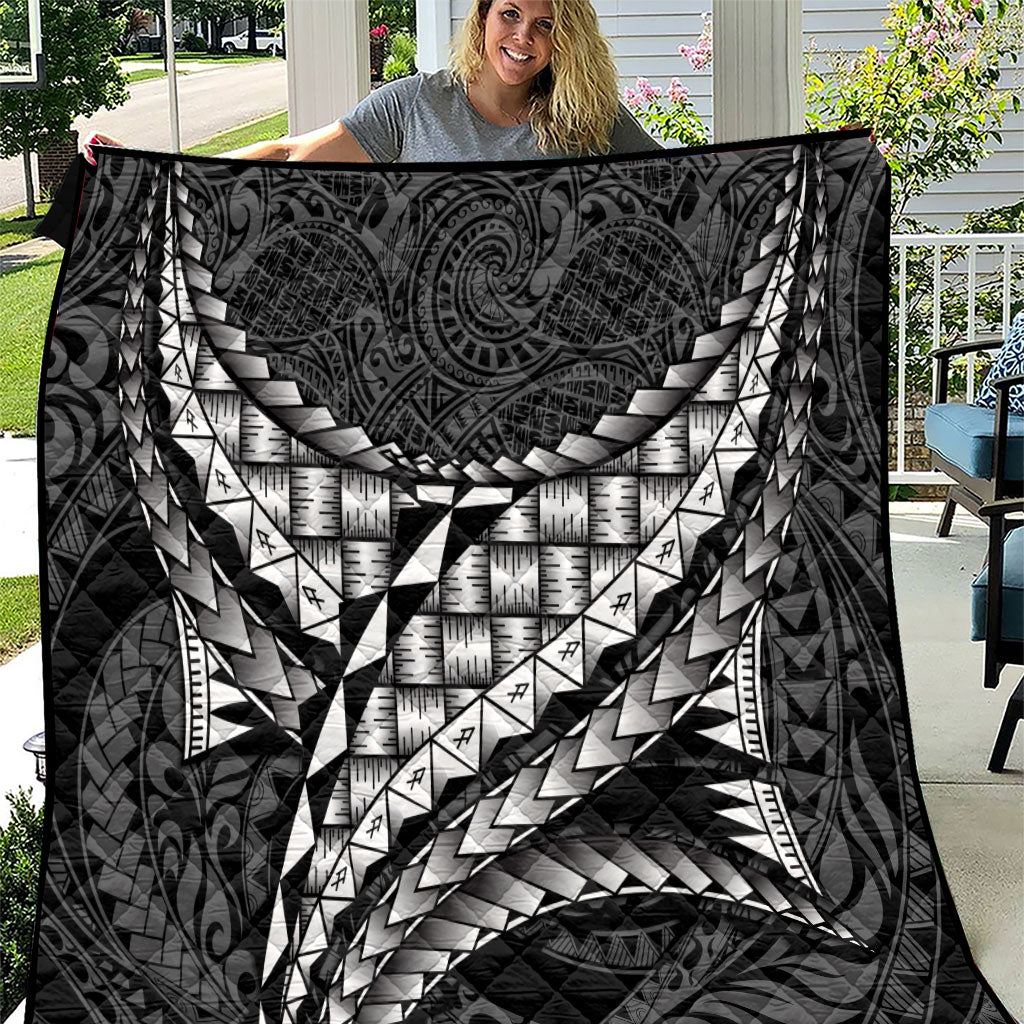 Hawaii Lauhala Tattoo Quilt Hawaiian Hala Leaf Weaving LT14 Black - Polynesian Pride