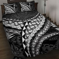 Hawaii Lauhala Tattoo Quilt Bed Set Hawaiian Hala Leaf Weaving LT14 Black - Polynesian Pride