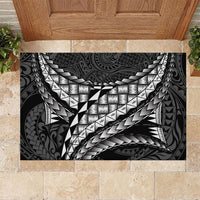 Hawaii Lauhala Tattoo Rubber Doormat Hawaiian Hala Leaf Weaving LT14 Black - Polynesian Pride