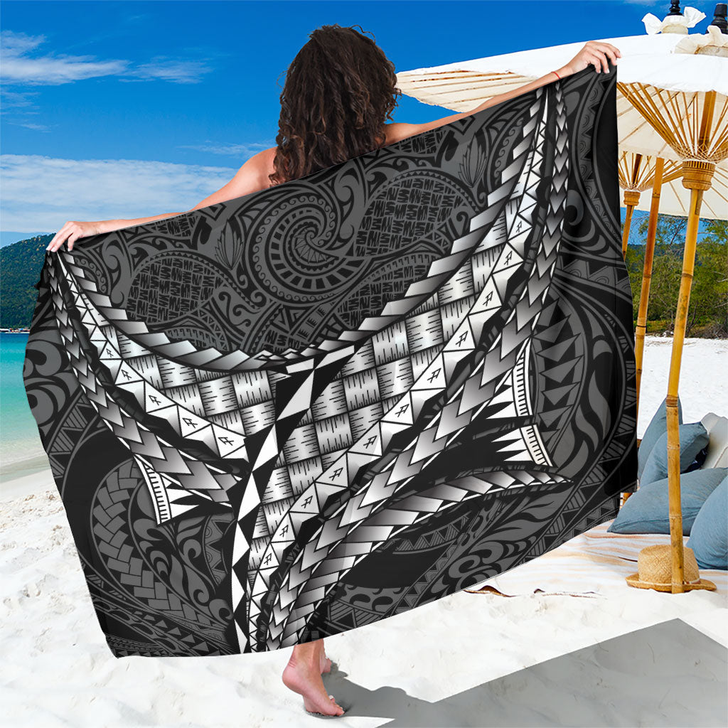 Hawaii Lauhala Tattoo Sarong Hawaiian Hala Leaf Weaving LT14 One Size 44 x 66 inches Black - Polynesian Pride