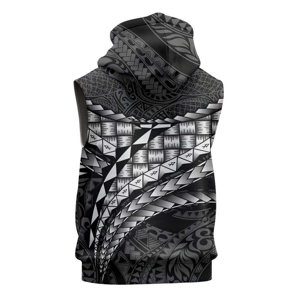 Hawaii Lauhala Tattoo Sleeveless Hoodie Hawaiian Hala Leaf Weaving LT14 - Polynesian Pride