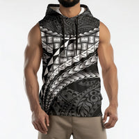 Hawaii Lauhala Tattoo Sleeveless Hoodie Hawaiian Hala Leaf Weaving LT14 - Polynesian Pride