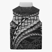 Hawaii Lauhala Tattoo Sleeveless Puffer Jacket Hawaiian Hala Leaf Weaving LT14 - Polynesian Pride