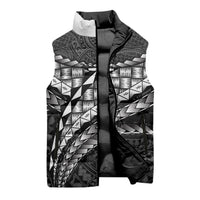 Hawaii Lauhala Tattoo Sleeveless Puffer Jacket Hawaiian Hala Leaf Weaving LT14 - Polynesian Pride