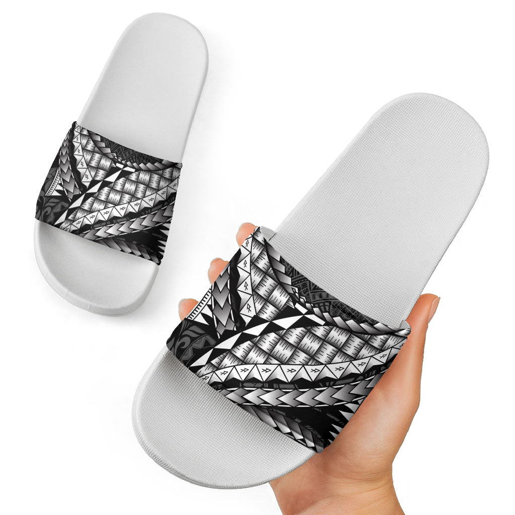 Hawaii Lauhala Tattoo Slide Sandals Hawaiian Hala Leaf Weaving LT14 - Polynesian Pride
