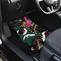 Hawaiian and Japanese Culture Car Mats Crane Sakura Hibiscus Tropical Vibes LT14 - Polynesian Pride