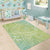 Baby Green Gradient Polynesia Area Rug Hawaiian Tribal Hammerhead Shark Tattoo