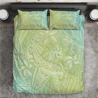 Baby Green Gradient Polynesia Bedding Set Hawaiian Tribal Hammerhead Shark Tattoo LT14 Baby Green - Polynesian Pride