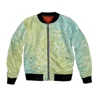 Baby Green Gradient Polynesia Bomber Jacket Hawaiian Tribal Hammerhead Shark Tattoo LT14 Unisex Baby Green - Polynesian Pride