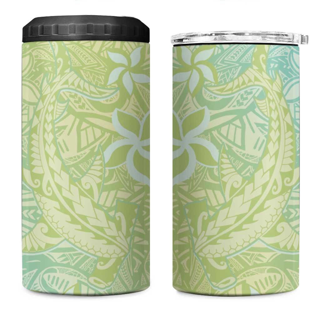 Baby Green Gradient Polynesia 4 in 1 Can Cooler Tumbler Hawaiian Tribal Hammerhead Shark Tattoo LT14 One Size: 16 oz Baby Green - Polynesian Pride