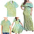 Baby Green Gradient Polynesia Family Matching Off Shoulder Maxi Dress and Hawaiian Shirt Hawaiian Tribal Hammerhead Shark Tattoo