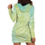 Baby Green Gradient Polynesia Hoodie Dress Hawaiian Tribal Hammerhead Shark Tattoo