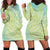 Baby Green Gradient Polynesia Hoodie Dress Hawaiian Tribal Hammerhead Shark Tattoo