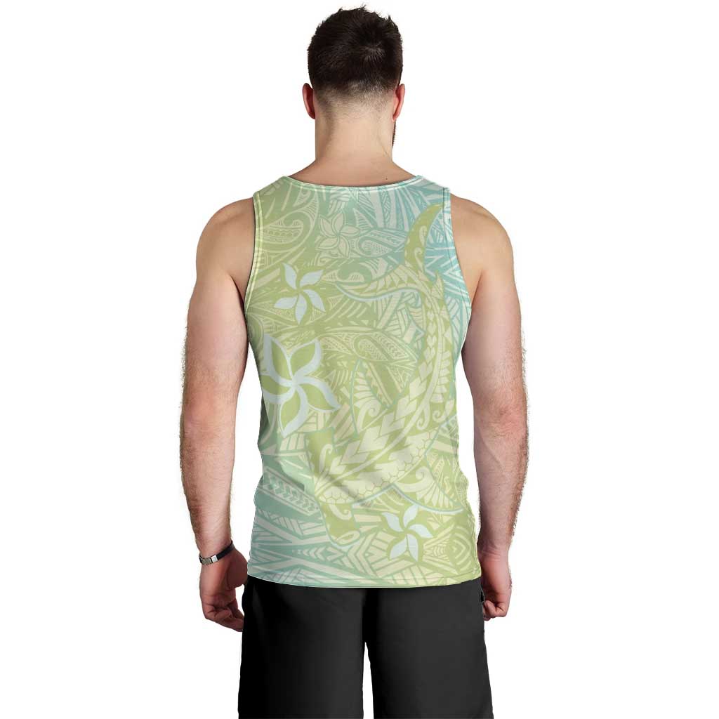 Baby Green Gradient Polynesia Men Tank Top Hawaiian Tribal Hammerhead Shark Tattoo LT14 - Polynesian Pride