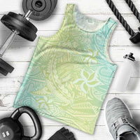 Baby Green Gradient Polynesia Men Tank Top Hawaiian Tribal Hammerhead Shark Tattoo LT14 - Polynesian Pride