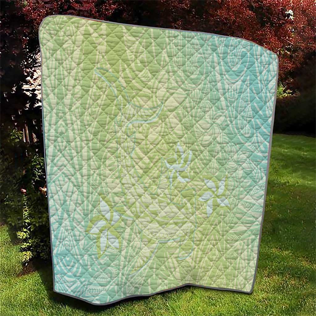 Baby Green Gradient Polynesia Quilt Hawaiian Tribal Hammerhead Shark Tattoo LT14 - Polynesian Pride