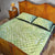 Baby Green Gradient Polynesia Quilt Bed Set Hawaiian Tribal Hammerhead Shark Tattoo