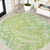 Baby Green Gradient Polynesia Round Carpet Hawaiian Tribal Hammerhead Shark Tattoo