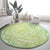 Baby Green Gradient Polynesia Round Carpet Hawaiian Tribal Hammerhead Shark Tattoo