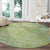 Baby Green Gradient Polynesia Round Carpet Hawaiian Tribal Hammerhead Shark Tattoo