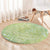 Baby Green Gradient Polynesia Round Carpet Hawaiian Tribal Hammerhead Shark Tattoo