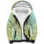 Baby Green Gradient Polynesia Sherpa Hoodie Hawaiian Tribal Hammerhead Shark Tattoo