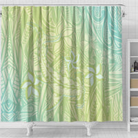 Baby Green Gradient Polynesia Shower Curtain Hawaiian Tribal Hammerhead Shark Tattoo LT14 - Polynesian Pride